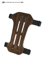 Load image into Gallery viewer, Farmington Archery 7.25&quot; Suede Vented Leather Adjustable Cowhide Armguard