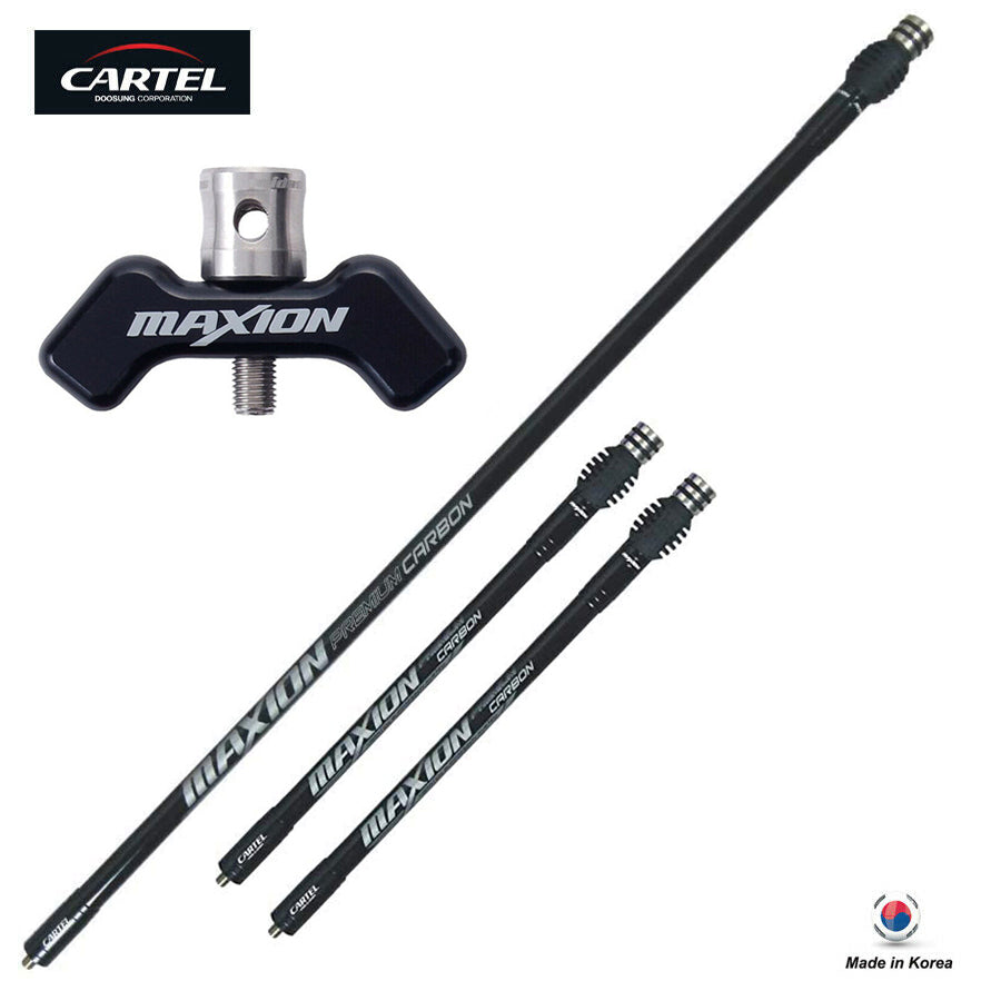Cartel Archery Maxion Carbon Stabilizer & V-Bar System Kit for Recurve Bow