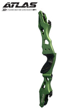Load image into Gallery viewer, Farmington Archery 19&quot; Atlas T6 Aluminum Machined CNC ILF Riser / Wood Grip